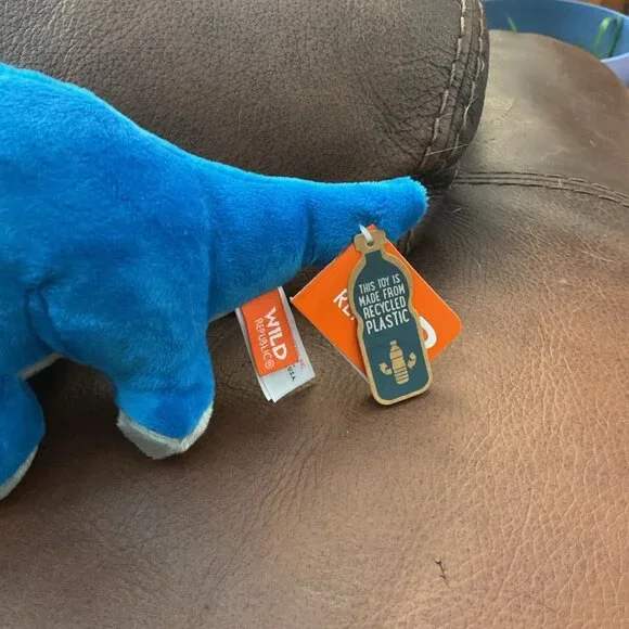 Wild Republic Pocketkins Eco Brachiosaurus Plush - 5 Inch Stuffed Dinosaur Toy Made From Recycled Materials, Sustainable & Cuddly